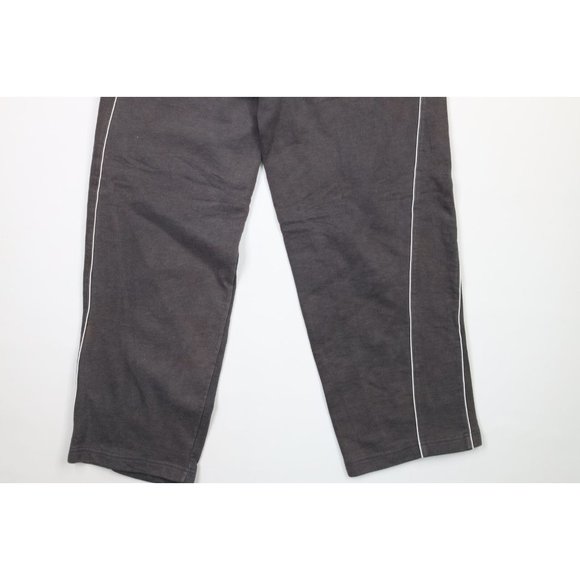 Vintage Nike Boys Medium Faded Travis Scott Mini Swoosh Wide Leg Sweatpants Gray - Picture 9 of 9